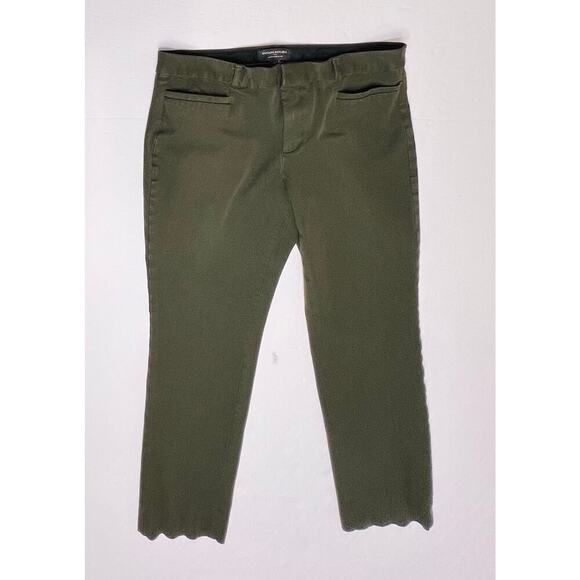Banana Republic Sloan Curvy Fit Mid Rise Ankle Trousers Pants 12 Green - Picture 1 of 10